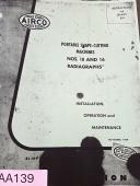 Airco-1959 PORTABLE SHAPE-CUTTING MACHINES — MODEL NOS. 10 AND 16 RADIAGRAPHS MANUAL, COVERSINSTALLATION, OPERATION AND MAINTENANCE-No. 10 Radiagraph & No. 16 Radiagraph-01